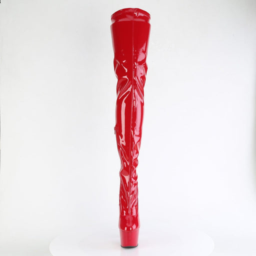 Pleaser ADORE-4000 Platform Crotch High Boot (Red Stretch Patent/Red)