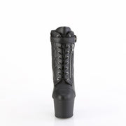 Pleaser ADORE-700-05 Platform Ankle Boot (Black Faux Leather/Black Matte)