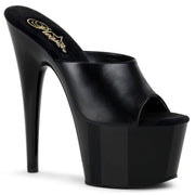 Pleaser ADORE-701 Platform Slide (Black Leather/ Black)
