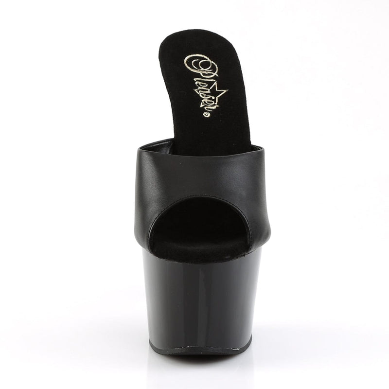 Pleaser ADORE-701 Platform Slide (Black Leather/ Black)