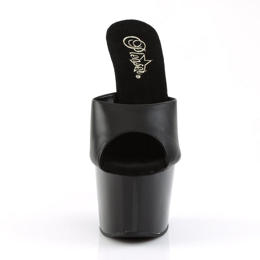 Pleaser ADORE-701 Platform Slide (Black Leather/ Black)