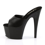 Pleaser ADORE-701 Platform Slide (Black Leather/ Black)