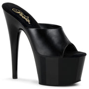 Pleaser ADORE-701 Platform Slide (Black Leather/ Black)