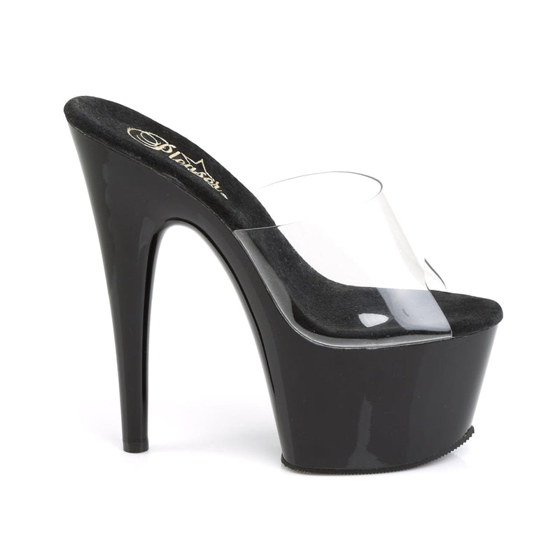 Pleaser ADORE-701 Platform Slide (Clear/Black)