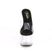 Pleaser ADORE-701 Platform Slide (Clear-Black/Clear)