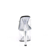 Pleaser ADORE-701 Platform Slide (Clear-Black/Clear)