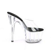 Pleaser ADORE-701 Platform Slide (Clear-Black/Clear)