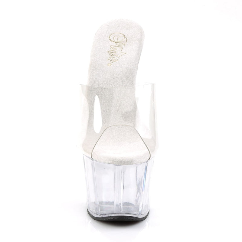 Pleaser ADORE-701 Platform Slide (Clear/Clear)