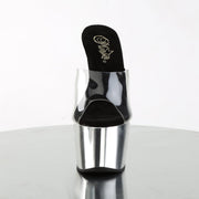 Pleaser ADORE-701 Platform Slide (Clear/Silver Chrome)