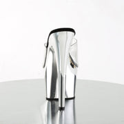 Pleaser ADORE-701 Platform Slide (Clear/Silver Chrome)