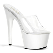 Pleaser ADORE-701 Platform Slide (Clear/White)