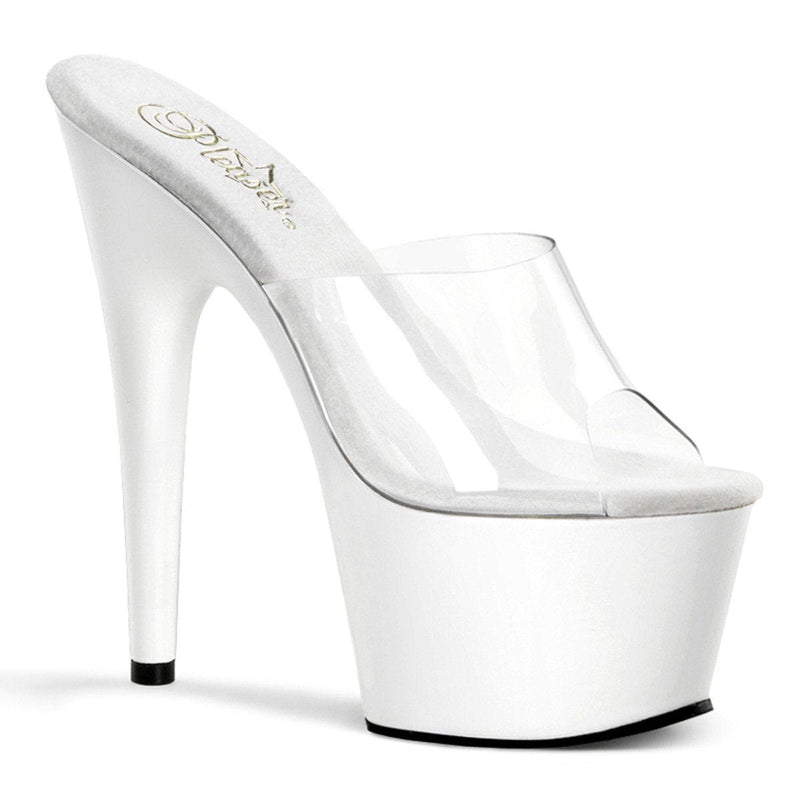 Pleaser ADORE-701 Platform Slide (Clear/White)