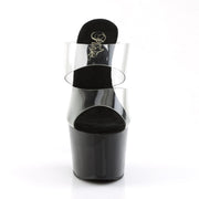 Pleaser ADORE-702 Platform Slide (Clear/Black)