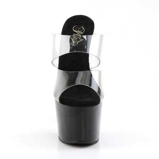 Pleaser ADORE-702 Platform Slide (Clear/Black)