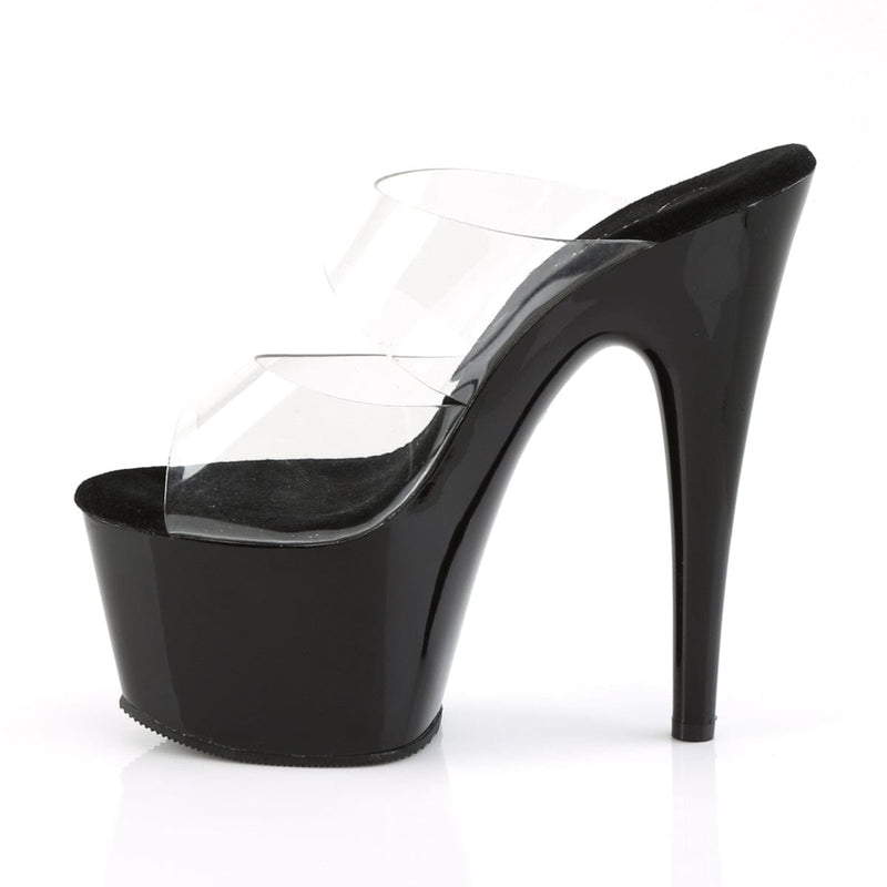 Pleaser ADORE-702 Platform Slide (Clear/Black)