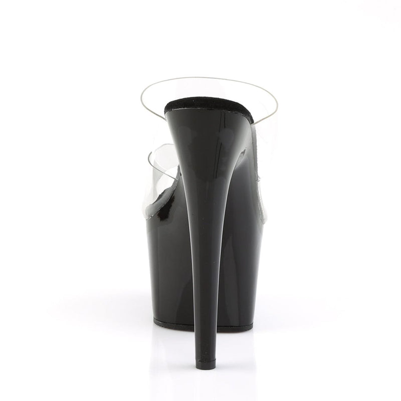 Pleaser ADORE-702 Platform Slide (Clear/Black)