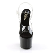 Pleaser ADORE-708 Platform Sandal (Clear/Black)