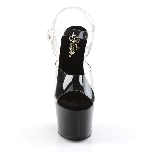 Pleaser ADORE-708 Platform Sandal (Clear/Black)