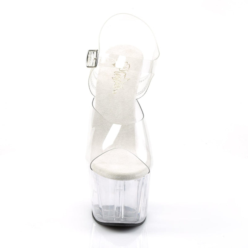 Pleaser ADORE-708 Platform Sandal (Clear/Clear)