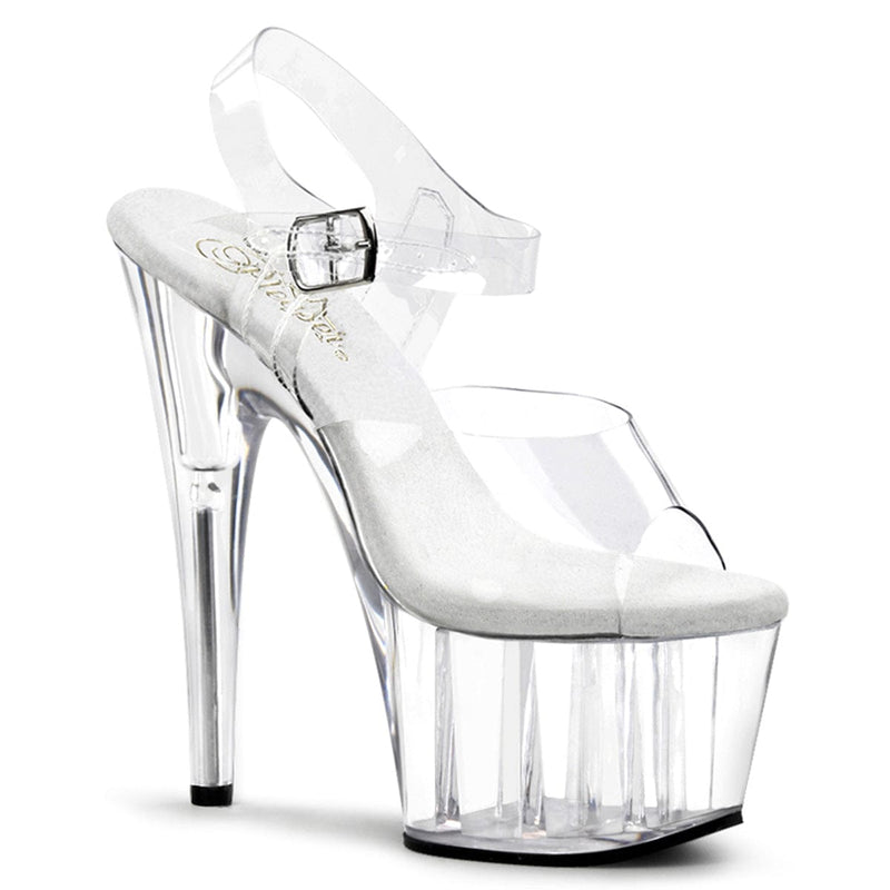 Pleaser ADORE-708 Platform Sandal (Clear/Clear)