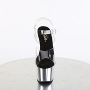 Pleaser ADORE-708 Platform Sandal (Clear/Silver Chrome)