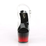 Pleaser ADORE-708BR-H Clear/Black-Red