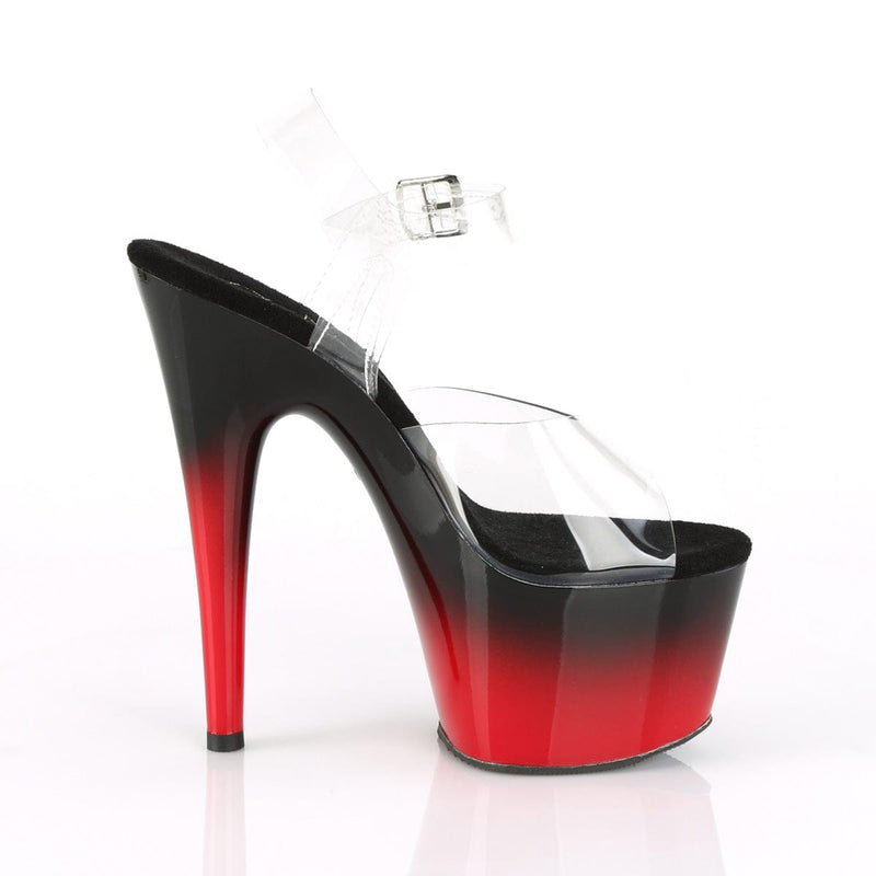 Pleaser ADORE-708BR-H Clear/Black-Red