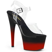 Pleaser ADORE-708BR-H Clear/Black-Red