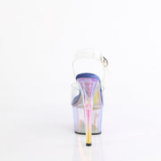 Pleaser ADORE-708HT Platform Sandal (Clear/Blue Multi Tinted)