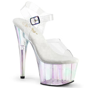 Pleaser ADORE-708HT Platform Sandal (Clear/Holo Tinted)