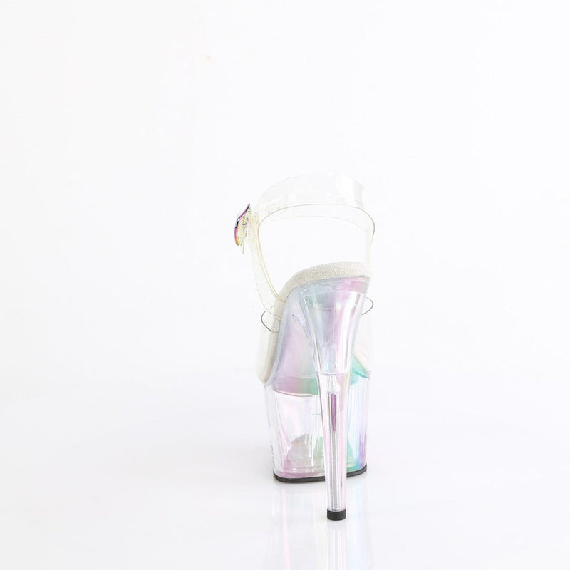 Pleaser ADORE-708HT Platform Sandal (Clear/Holo Tinted)