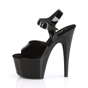 Pleaser ADORE-708N Platform Sandal (Black (Jelly-Like) TPU/Black)