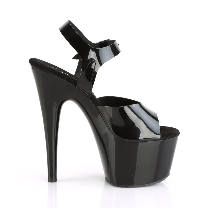 Pleaser ADORE-708N Platform Sandal (Black (Jelly-Like) TPU/Black)