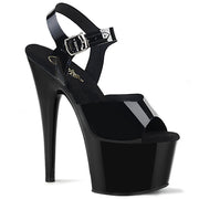 Pleaser ADORE-708N Platform Sandal (Black (Jelly-Like) TPU/Black)