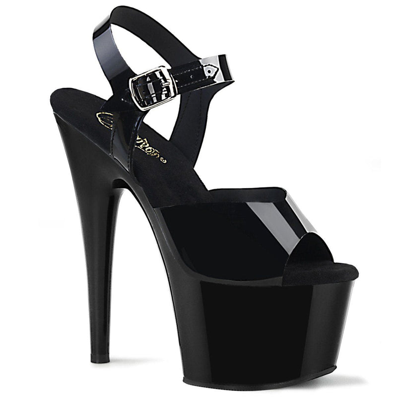 Pleaser ADORE-708N Platform Sandal (Black (Jelly-Like) TPU/Black)