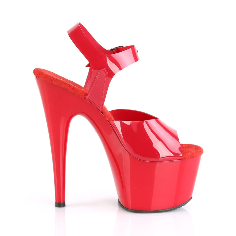Pleaser ADORE-708N Platform Sandal (Red (Jelly-Like) TPU/Red)