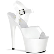 Pleaser ADORE-708N Platform Sandal (White (Jelly-Like) TPU/White)