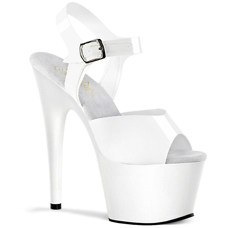 Pleaser ADORE-708N Platform Sandal (White (Jelly-Like) TPU/White)