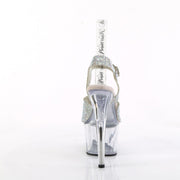Pleaser ADORE-708N-RS Platform Sandal (Silver AB Rhinestone-TPU/Clear)