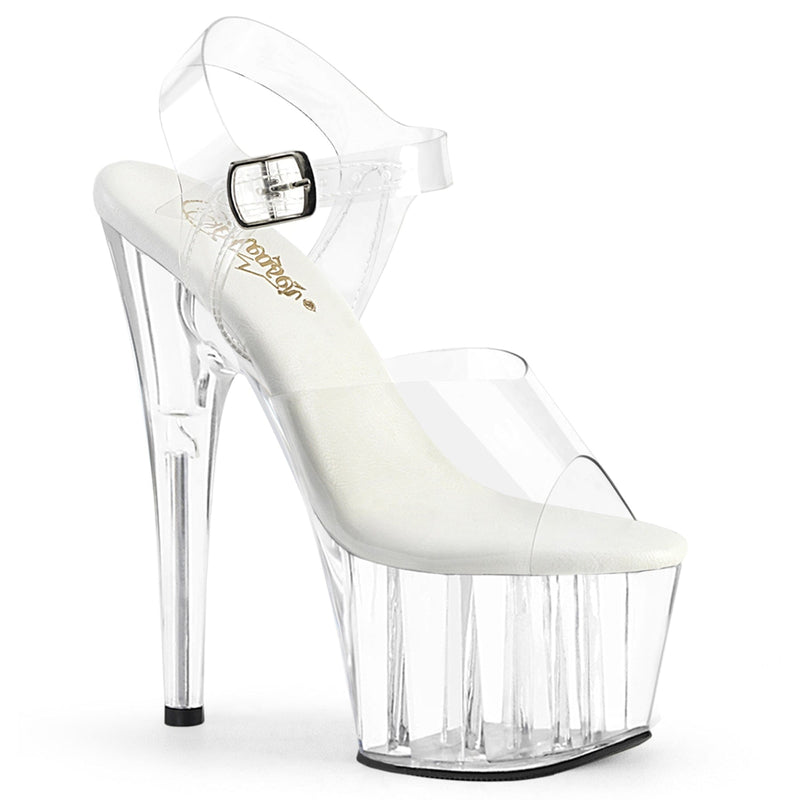 Pleaser ADORE-708VL Platform Sandal (Clear/Clear)