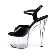 Pleaser ADORE-709 Platform Sandal (Black Patent/ Clear)