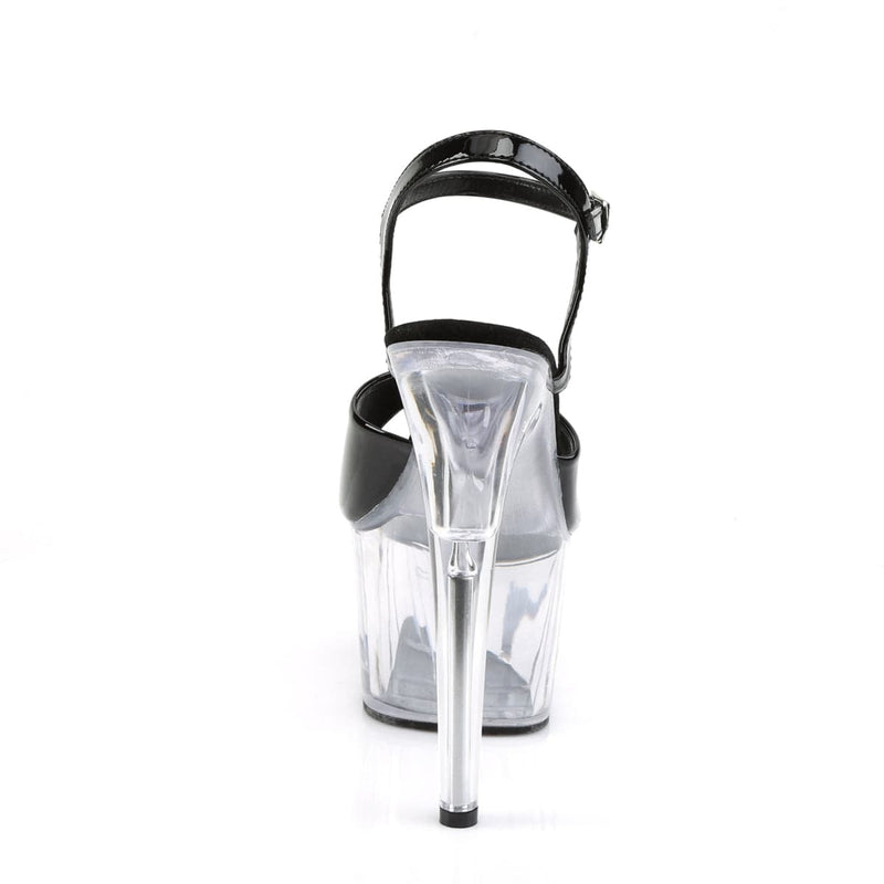 Pleaser ADORE-709 Platform Sandal (Black Patent/ Clear)