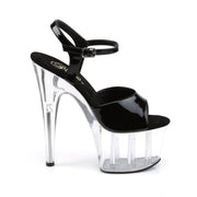 Pleaser ADORE-709 Platform Sandal (Black Patent/ Clear)