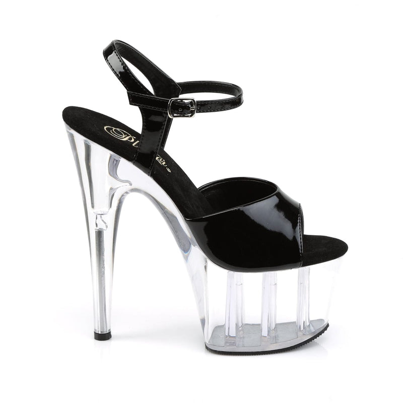 Pleaser ADORE-709 Platform Sandal (Black Patent/ Clear)