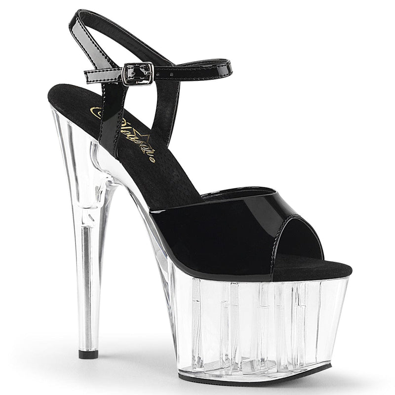 Pleaser ADORE-709 Platform Sandal (Black Patent/ Clear)
