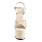 Pleaser ADORE-709 Platform Sandal (Cream Patent/ Cream)