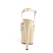 Pleaser ADORE-709 Platform Sandal (Cream Patent/ Cream)