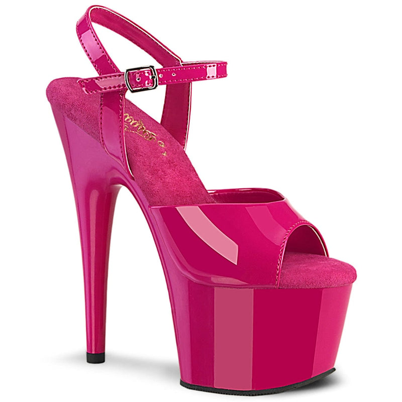 Pleaser ADORE-709 Platform Sandal (Hot Pink Patent/Hot Pink)