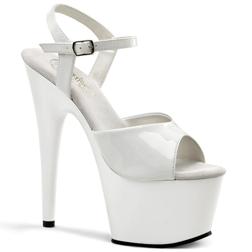 Pleaser ADORE-709 Platform Sandal (White/White)