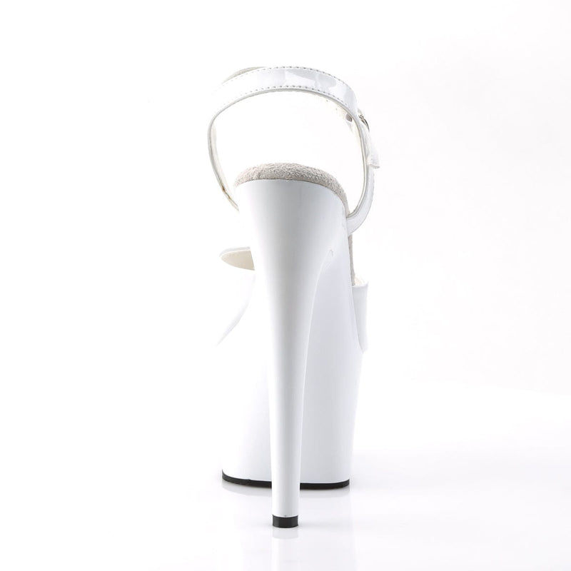Pleaser ADORE-709 Platform Sandal (White/White)